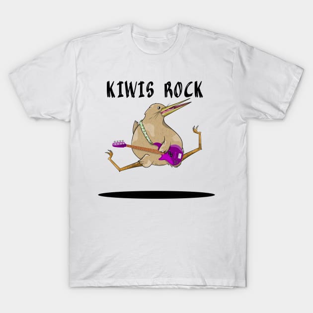 Kiwi Bass Player T-Shirt by mailboxdisco